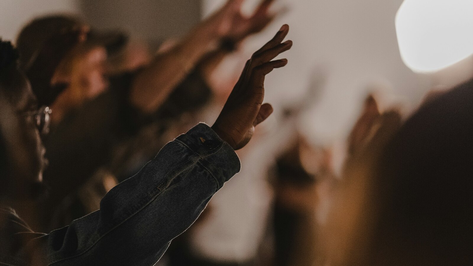 People worshipping together in church
